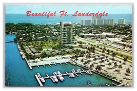 Aerial View Pier 66 Fort Ft Lauderdale Florida FL UNP Chrome Postcard R2 - £2.33 GBP