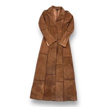 Leather/Suede Patchwork Duster Jacket Brown Vintage Inspired Bebe Boho Hippie XS - £58.66 GBP