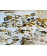 Large Lot Cuff Links Cufflinks Tie Bars Tie Tacks Men&#39;s Misc Jewelry Est... - $2,280.63 MXN