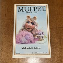 Vintage 1983 Henson MUPPET MAGAZINE Mademoiselle Editeur Sticker MISS PIGGY - $19.75