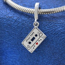 2021 Valentine Release 925 Sterling Silver Our Love Songs Mix Tape Dangle Charm  - £13.99 GBP