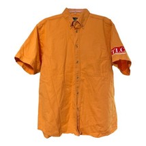 TLC Trading Spaces Mens Orange Button Down Shirt Size Large - £7.50 GBP