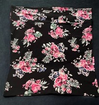 NWT Torrid Black Floral Pencil Pullon Skirt Size 5 Stretchy Pink Spring Summer - £24.93 GBP