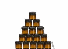 Perfume Studio® Small Amber Glass Jar Set with Airtight Black Lids For C... - $39.99