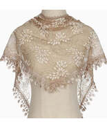Women&#39;s Light  Khaki Lace Church Veil, New #AB-287-R2 - $374.03 MXN