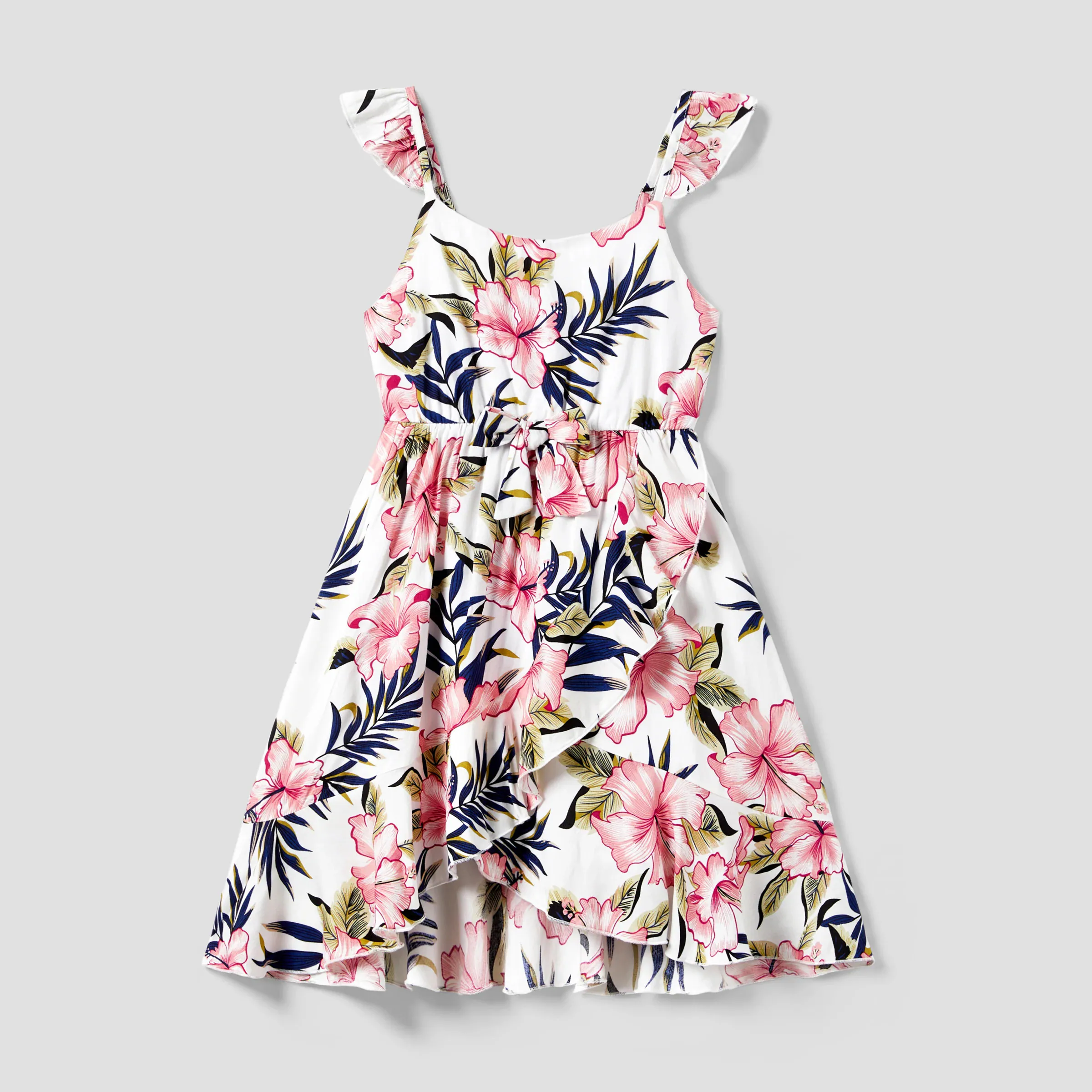 JEAN Wrap Floral Mommy and me Dresses, Spring Mother Daughter matching Outfits - £29.89 GBP - £32.03 GBP