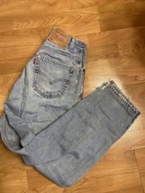 Levis 560 Loose Fit Tapered Leg Light Wash Distressed Jeans Mens Size 34x32 - $14.85
