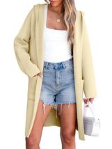 ANRABESS Women Cardigan Open Front Knit Hoodie Sweater Coatigan XS Beige - $211.24 MXN ANRABESS Women Cardigan Open Front Knit Hoodie Sweater Coatigan XS Beige - $211.24 MXN