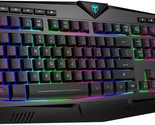 Gaming Keyboard: Dacoity Full Size Rainbow Led Backlit Quiet Computer Ke... - $36.99