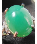 Icy Ice Dark Green 100% Natural Burma Jadeite Jade Ring #Type A Jadeite# - €1.042,11 EUR