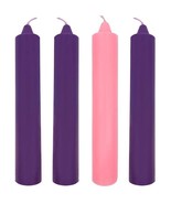 9&quot; Christmas Advent &quot;Jumbo&quot; Candles Pack of 4 Candles Unscented Purple &amp;... - $15.83