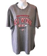 Detroit Red Wings CCM Hockey Gray T-Shirt Center Ice NHL Authentic XL - $23.44