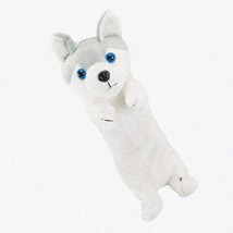 HuskyPup Plush Pencil Pouch - Adorable Dog-Shaped Storage for Pens, Makeup, and - £30.44 GBP