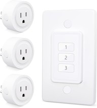 Mini Wireless Remote Control Outlet Plug Adapter 3 Pack with Remote 3 Ch... - £73.87 GBP