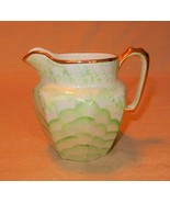 Antique Price Brothers pitcher made in England green &amp; white opalescent ... - £35.18 GBP