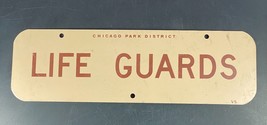 Vintage Chicago Park District Metal Sign Life Guard 20 x 6 Rare Pool Lake - £119.46 GBP