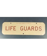 Vintage Chicago Park District Metal Sign Life Guard 20 x 6 Rare Pool Lake - $148.50