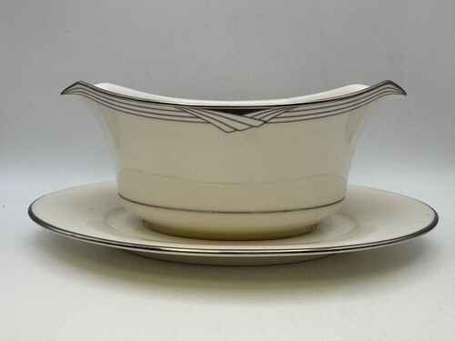 Noritake Fine China STERLING COVE Gravy Boat with Attached Underplate Item image 2