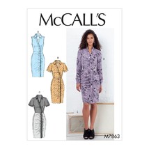 McCalls Sewing Pattern 7863 Dress Fitted Misses Size 6-14 - £7.06 GBP