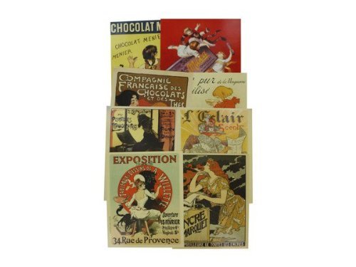 4 Assorted French Poster Art Prints Fits 8 X 10 Frame - $3.89