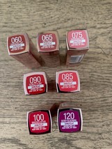 Maybelline Colorsensational Shine Lipsticks Assorted shades Lot of 7 - £27.34 GBP