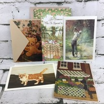 Happy Birthday Greetings Cards Assorted Lot Of 5 W/ Envelopes Golfer Kit... - $9.89