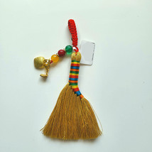 Hand-made gold broom tassel pendant, sweep away all bad luck and bring g... - $19.99