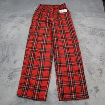 Romwe Pants Womens S Red Plaid Flannel Pull On Elastic Waist Pajama Bottoms - £18.18 GBP