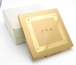 VTG Zeta Chi Delta Sorority Makeup Compact Henriette Initials J.M.H. Engraved - $49.00