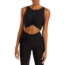 Aqua Women&#39;s Twist Front Longline Sports Bra Black XS B4HP - $19.95