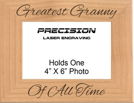 Greatest Granny of All Time Engraved Wood Picture Frame - Grandma Mothers Day - £19.01 GBP+