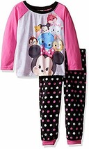 Tsum Tsum Girl&#39;s Polyester Jersey and Fleece Pajama Set, Size 6 - $12.61