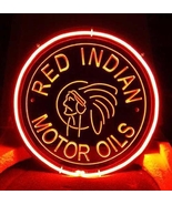 Red Indian Motor Oils 3D Acrylic Beer Bar Neon Light Sign 11&quot;x11&quot; [High ... - £54.29 GBP