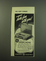 1949 General Electric Model 145 Portable Radio Ad - Take fun with you! - £14.87 GBP