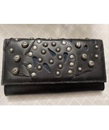 Patricia Nash Stud Link Terresa Wallet Black Italian Leather Style P380143 - $103.82 CAD