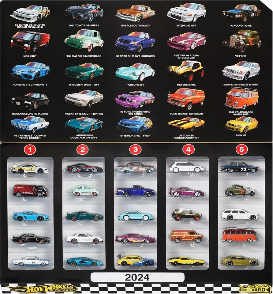 Hot Wheels Boulevard 25 Car Factory Set FOR FUN - $225.44 CAD
