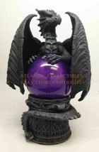Ebros Midnight Climbing Winged Dragon Purple Blood Sandstorm Ball Statue 10&quot;H - £54.33 GBP