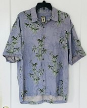 Hawaiian Style Shirt -  Bamboo Floral Pattern Print - Sz XL - £19.80 GBP