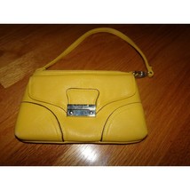 Franco Sarto yellow leather shoulder wrisltet Good Preowned Condition - $9.07