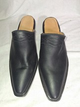 Womens cowboy Mules Ricardo black smooth size 7 item: M6113 - $84.15