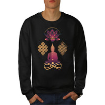 Wellcoda Yoga Mindful Mens Sweatshirt, Peace Art Casual Pullover Jumper - £23.62 GBP+