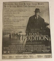 Road To Perdition Vintage Tv Print Ad Tom Hanks Paul Newman Jude Law TV1 - £4.64 GBP