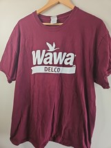Wawa &quot;Delco&quot; T-Shirt Pennsylvania Delaware County, Maroon, Men&#39;s XL - $280.83 MXN