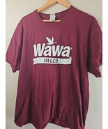 Wawa &quot;Delco&quot; T-Shirt Pennsylvania Delaware County, Maroon, Men&#39;s XL - $14.99
