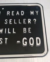 3 Solid Metal Wall Hanging Signs Plaques Billboard Messages From GOD 12"x18" image 11