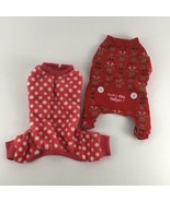 Pet Clothing Size Small Dog Christmas Holiday Outfits PJs Santa&#39;s Little... - £19.43 GBP