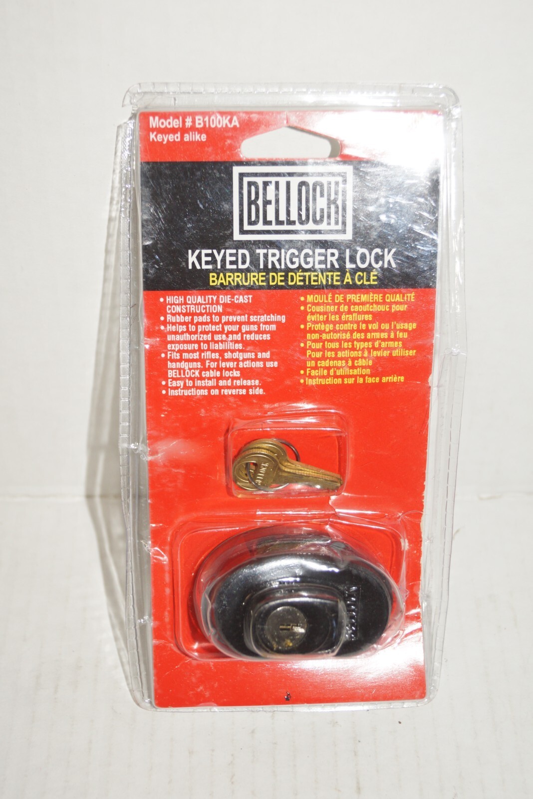 BELLOCK KEYED TRIGGER LOCK MODEL B100KA.  FREE SHIPPING Item image 6
