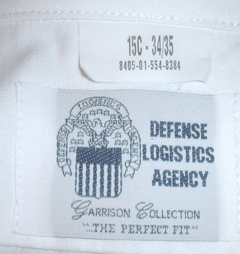 US Federal Gov&#39;t DLA Garrison white long sleeve shirt, 15X34; Ashland 2001 - $25.00
