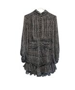 By Together Long Sleeve Dress Ruffle Dot Spot High Neck Buttons Size Small - $20.00