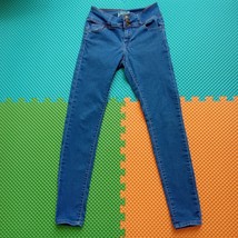 Wax Jean Los Angeles California Blue Skinny Jeans Size 7 Mid Rise Button Fly - £9.50 GBP